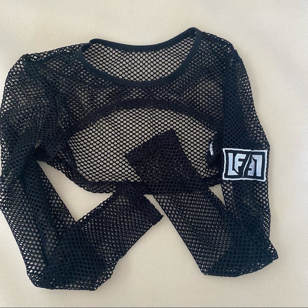 LF netted crop top